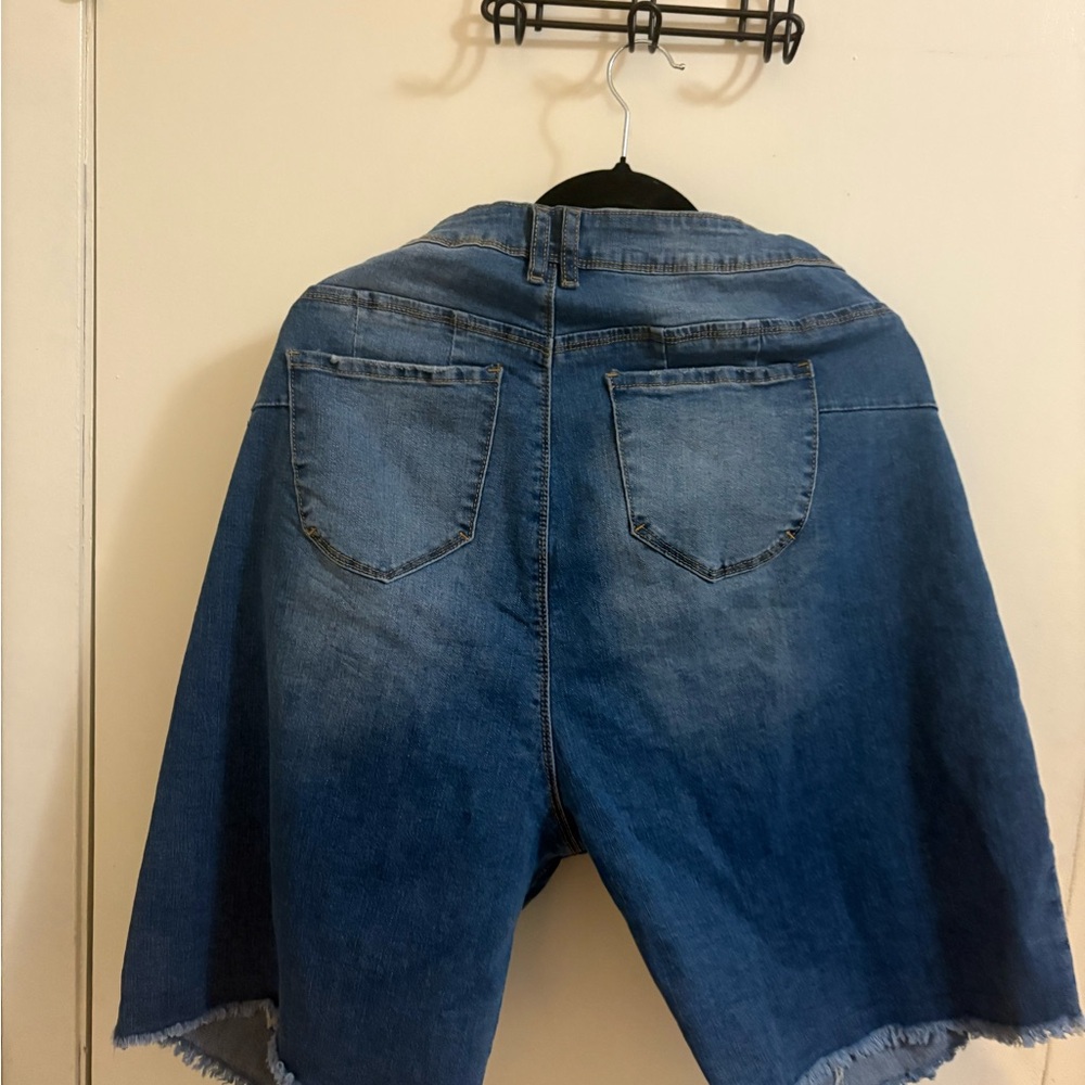 Fashion Nova Blue Bermuda Shorts Relaxed Fit